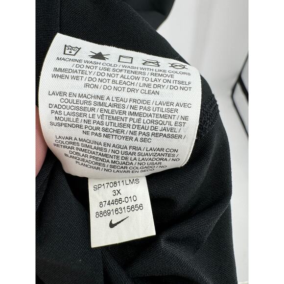 Nike Pro Hypercool Relaxed Black Active Top Womens 3X Plus Crew Neck Mesh Sports - Picture 8 of 11